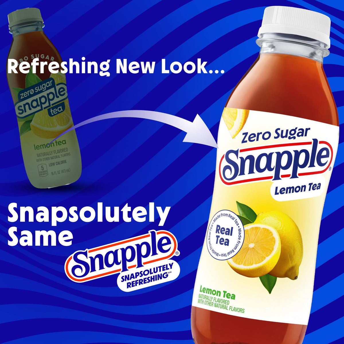 Snapple Diet Lemon Tea, 16 fl oz recycled plastic bottle, 6 pack