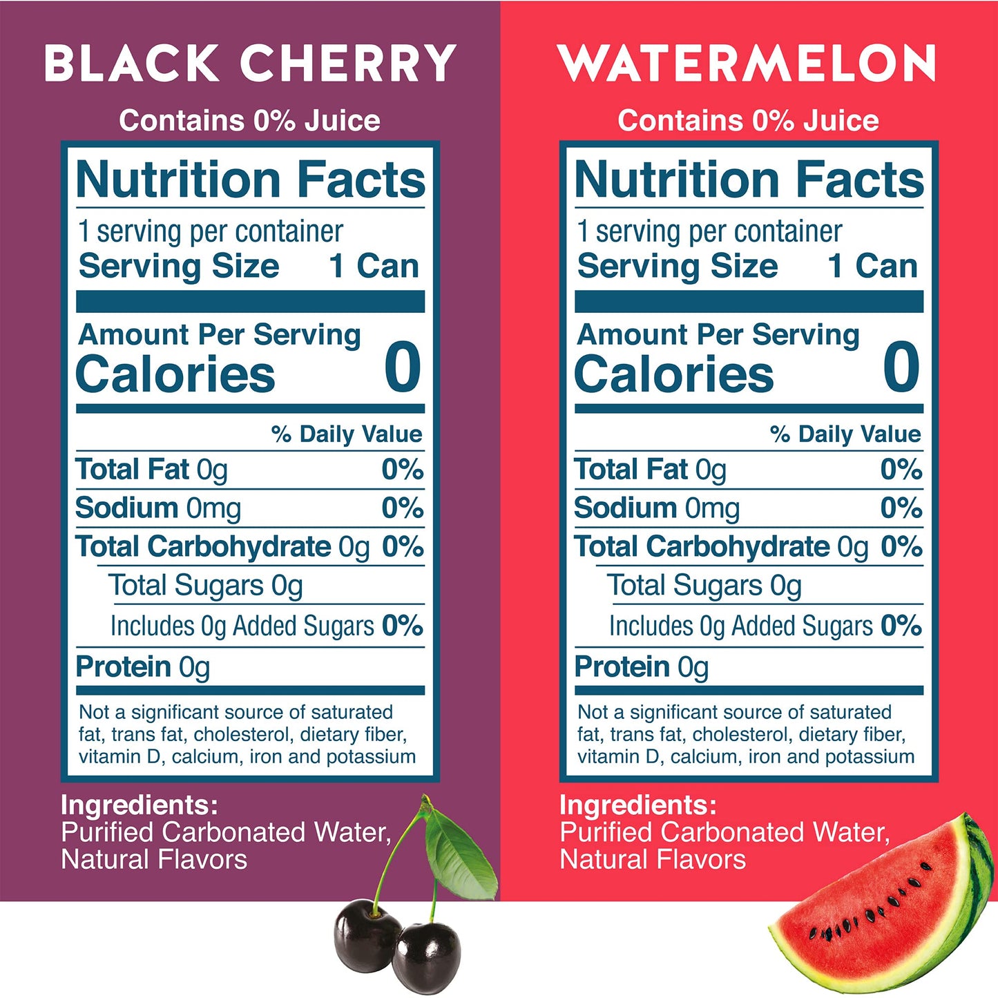 Waterloo Sparkling Water Two-Flavor Pack, 12 Fl Oz Cans, Pack of 16, 8 x Black Cherry, 8 x Watermelon | Zero Calories | Zero Sugar or Artificial Sweeteners | Zero Sodium