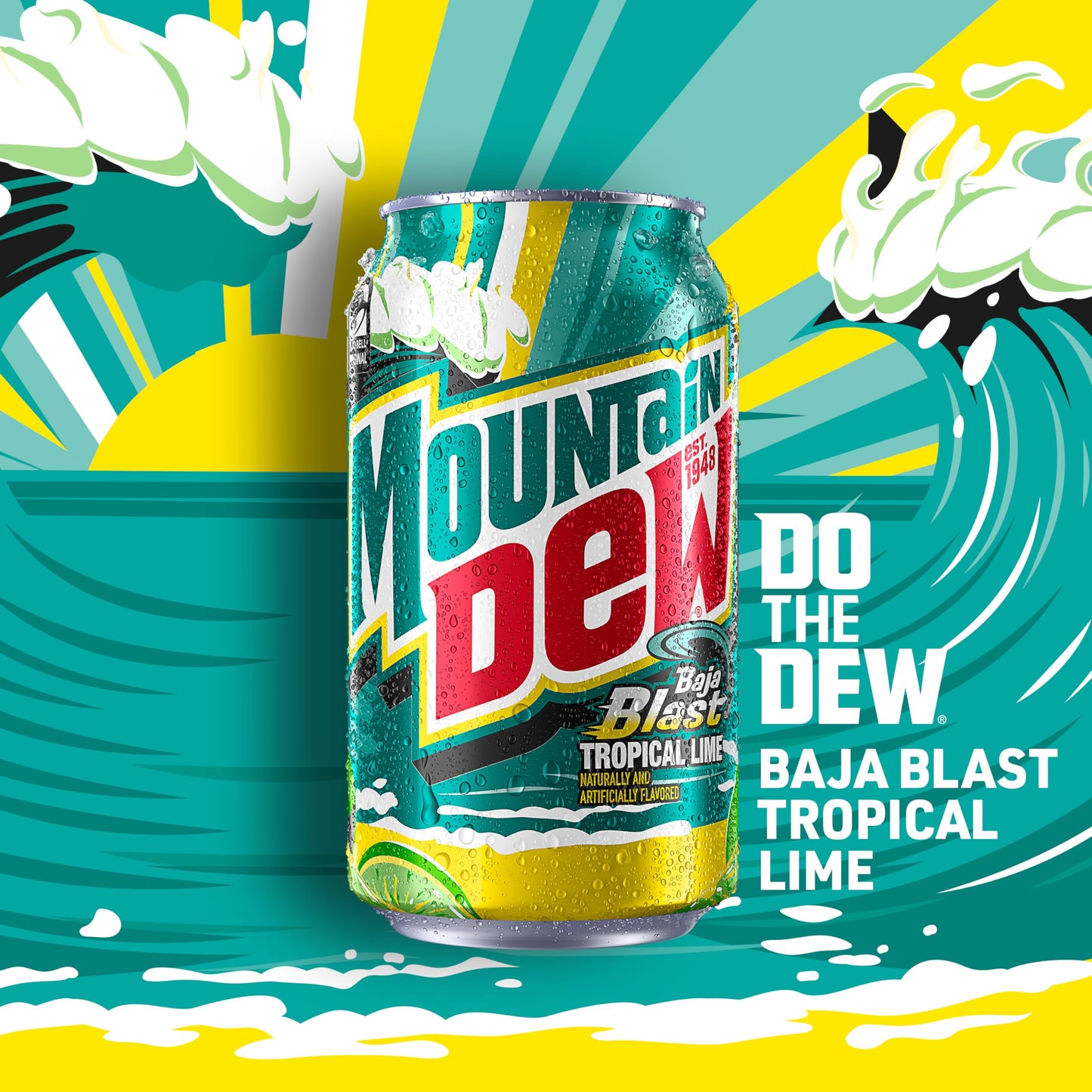 Mountain Dew, 2 Flavor Baja Variety Pack (Baja Cabo Citrus, Baja Blast), 12 Fl Oz Cans (Pack of 18)