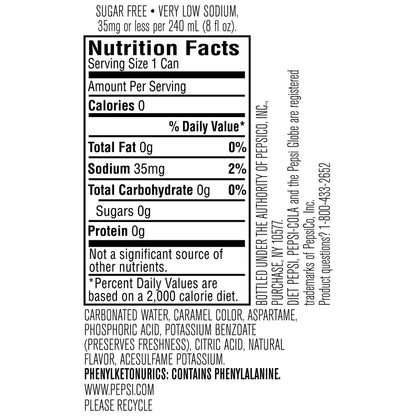 Diet Pepsi, Caffeine Free, 12 ounce Cans, 24 Count