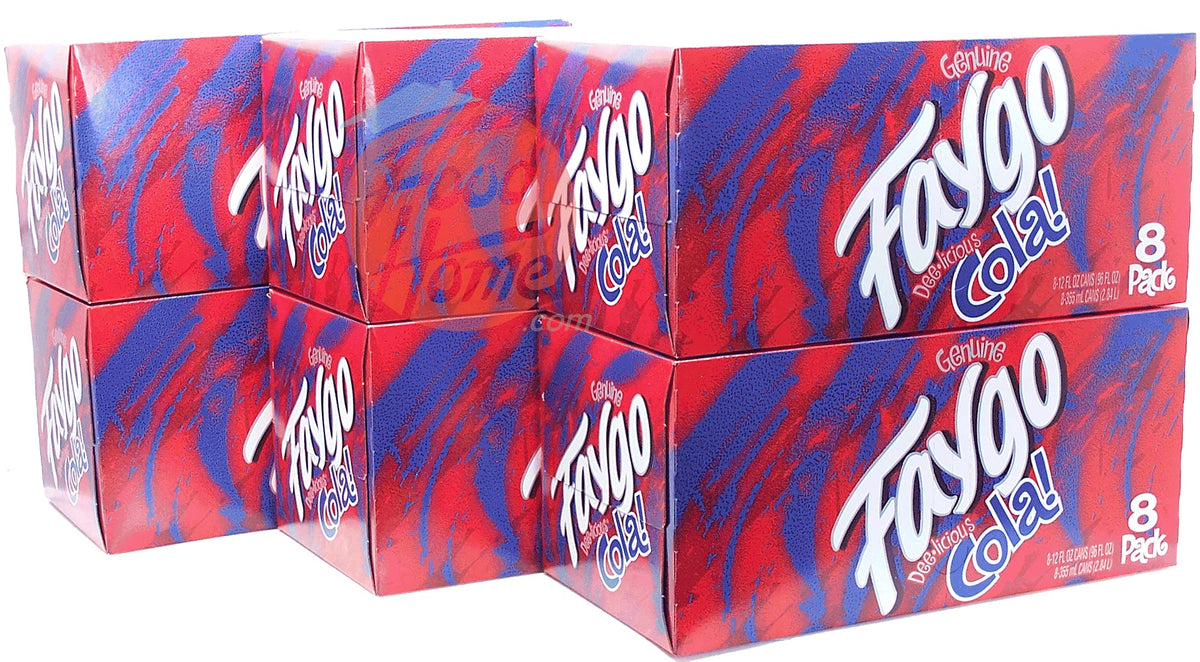 Faygo Cola! flavored soda pop. 8-pack 12-fl. oz. cans in box (1)