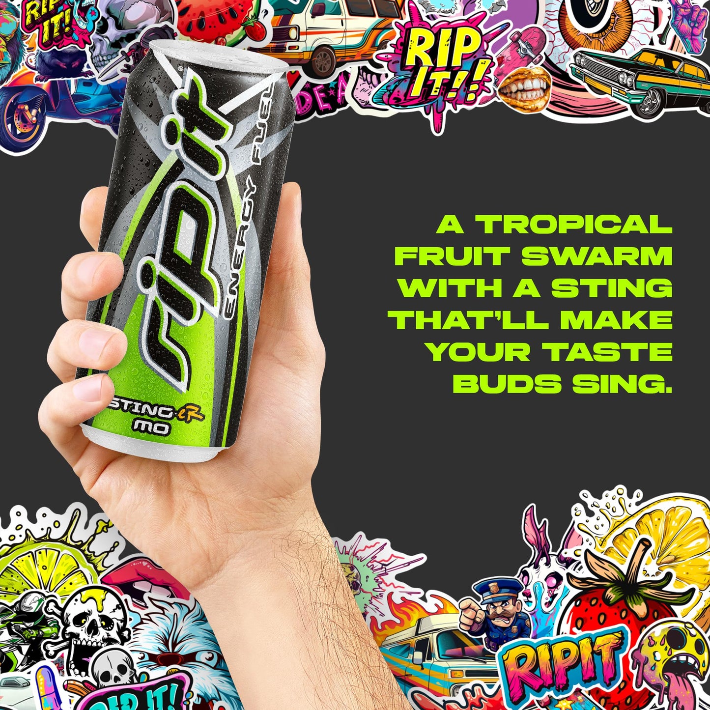 Rip It Energy Drink | G-Force | Grape Flavor | 12-Pack (16oz Cans) | 160mg Caffeine | Smooth Finish | Ignite Focus | Hardcore Energy That Rips!