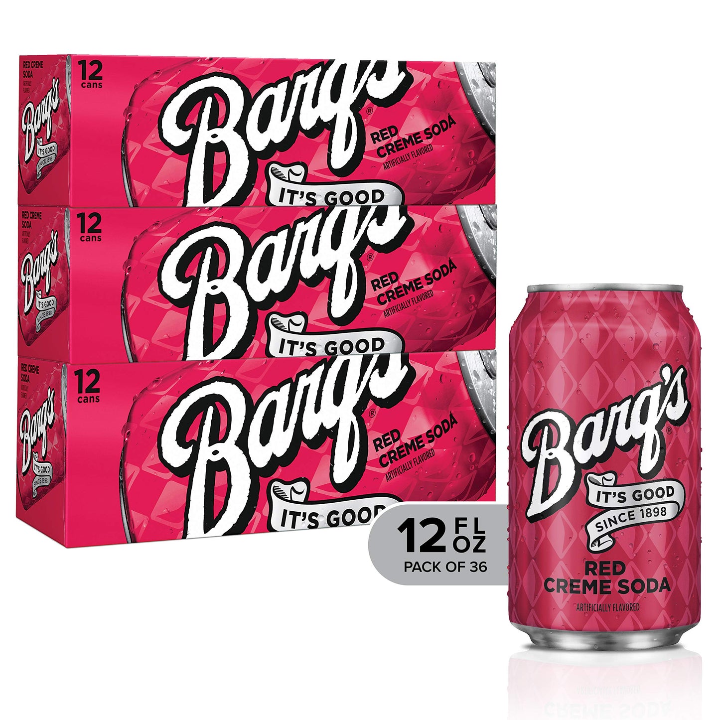 Barq's Red Creme Soda Fridge Pack Cans, 12 Fl Oz (Pack Of 12)