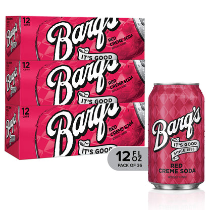 Barq's Red Creme Soda Fridge Pack Cans, 12 Fl Oz (Pack Of 12)