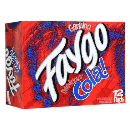 Faygo Cotton Candy Soda | Sweet Carnival Treat in a Can | 12-Pack of 12oz Cans | Vibrant, Caffeine-Free Soft Drink Bursting with Classic Blue Cotton Candy Flavor