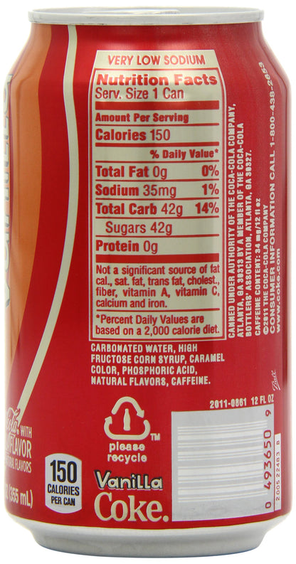 Vanilla Coca Cola -12 Cans