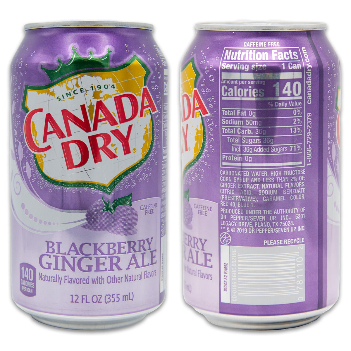 Blackberry Ginger Ale Bundle - Includes 20 Blackberry Ginger Ale cans of 12 oz each by Canada dry Ginger Ale - Ginger Ale Soda Bundle by Despensa Colombiana (Pack of 20 Cans of Blackberry Ginger Ale, 12 Fl Oz each)