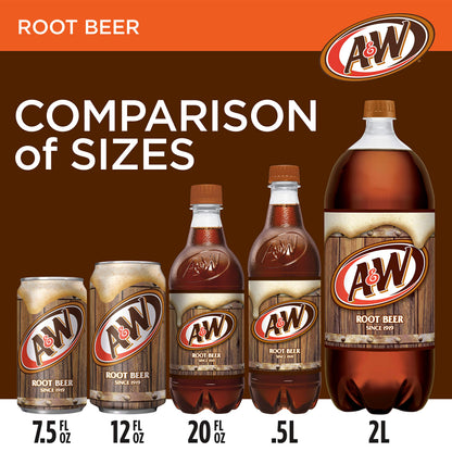 7 UP A&W Rootbeer, 16.91-Ounce (Pack of 6)