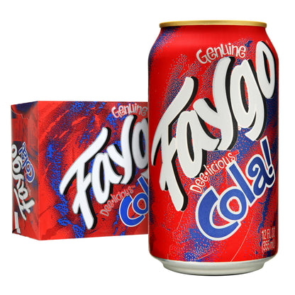 Faygo Cotton Candy Soda | Sweet Carnival Treat in a Can | 12-Pack of 12oz Cans | Vibrant, Caffeine-Free Soft Drink Bursting with Classic Blue Cotton Candy Flavor