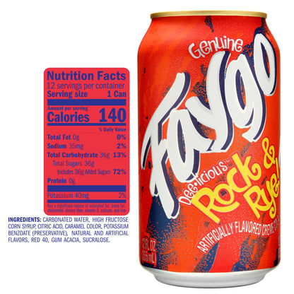 Faygo Cotton Candy Soda | Sweet Carnival Treat in a Can | 12-Pack of 12oz Cans | Vibrant, Caffeine-Free Soft Drink Bursting with Classic Blue Cotton Candy Flavor