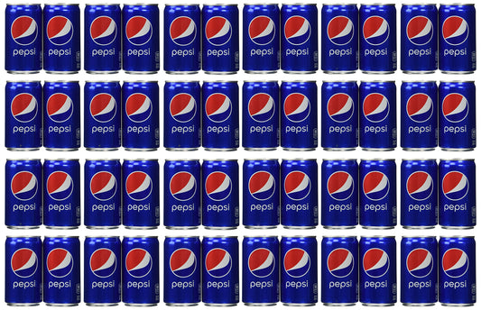 Pepsi Cola Soda 7.5oz Mini Cans 3/8 Packs (24 Cans)