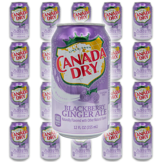 Blackberry Ginger Ale Bundle - Includes 20 Blackberry Ginger Ale cans of 12 oz each by Canada dry Ginger Ale - Ginger Ale Soda Bundle by Despensa Colombiana (Pack of 20 Cans of Blackberry Ginger Ale, 12 Fl Oz each)