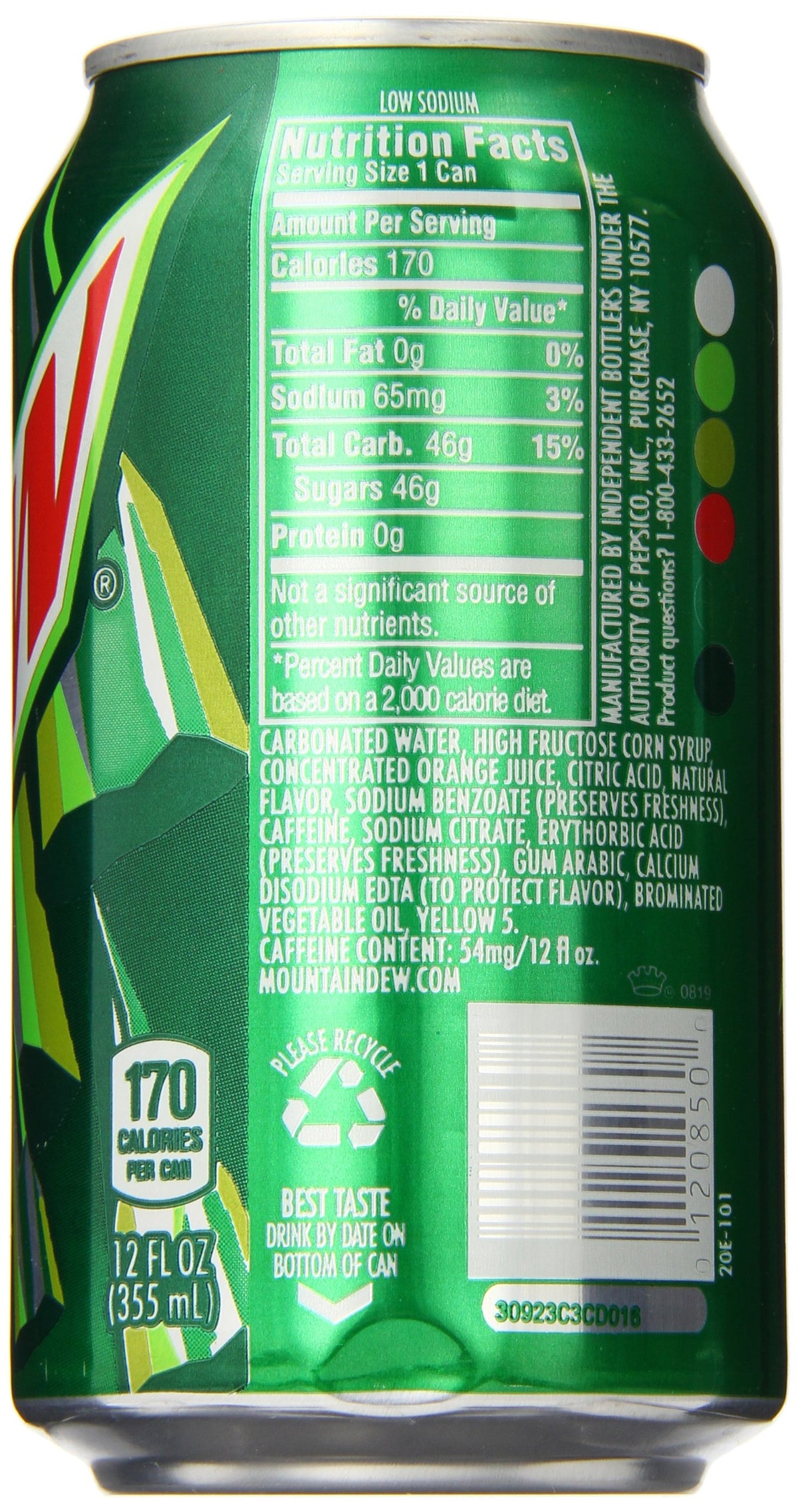 Pepsico Mountain Dew Soft Drink