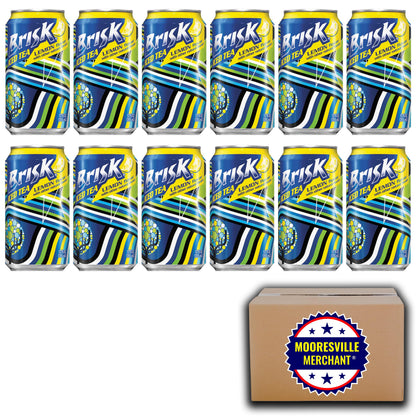 Brisk Iced Tea Lemon,12 Oz Cans.12 Pack, With Snackur Seal