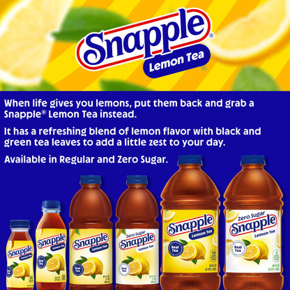 Snapple Diet Lemon Tea, 16 fl oz recycled plastic bottle, 6 pack