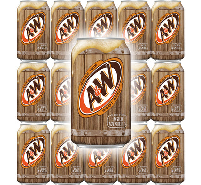 A&W Root Beer, 12 Fl Oz Can, (Pack of 15, Total of 180 Fl Oz)