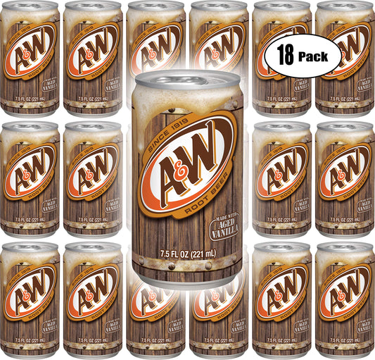 A&W Root Beer, 12 Fl Oz Can, (Pack of 15, Total of 180 Fl Oz)