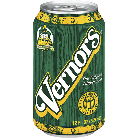 Vernors Ginger Flavored Soda 12oz Cans